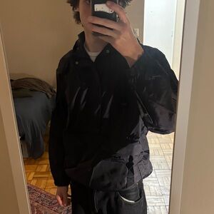 J. Crew Men's Navy Windbreaker Gorpcore Relaxed Fit Jacket